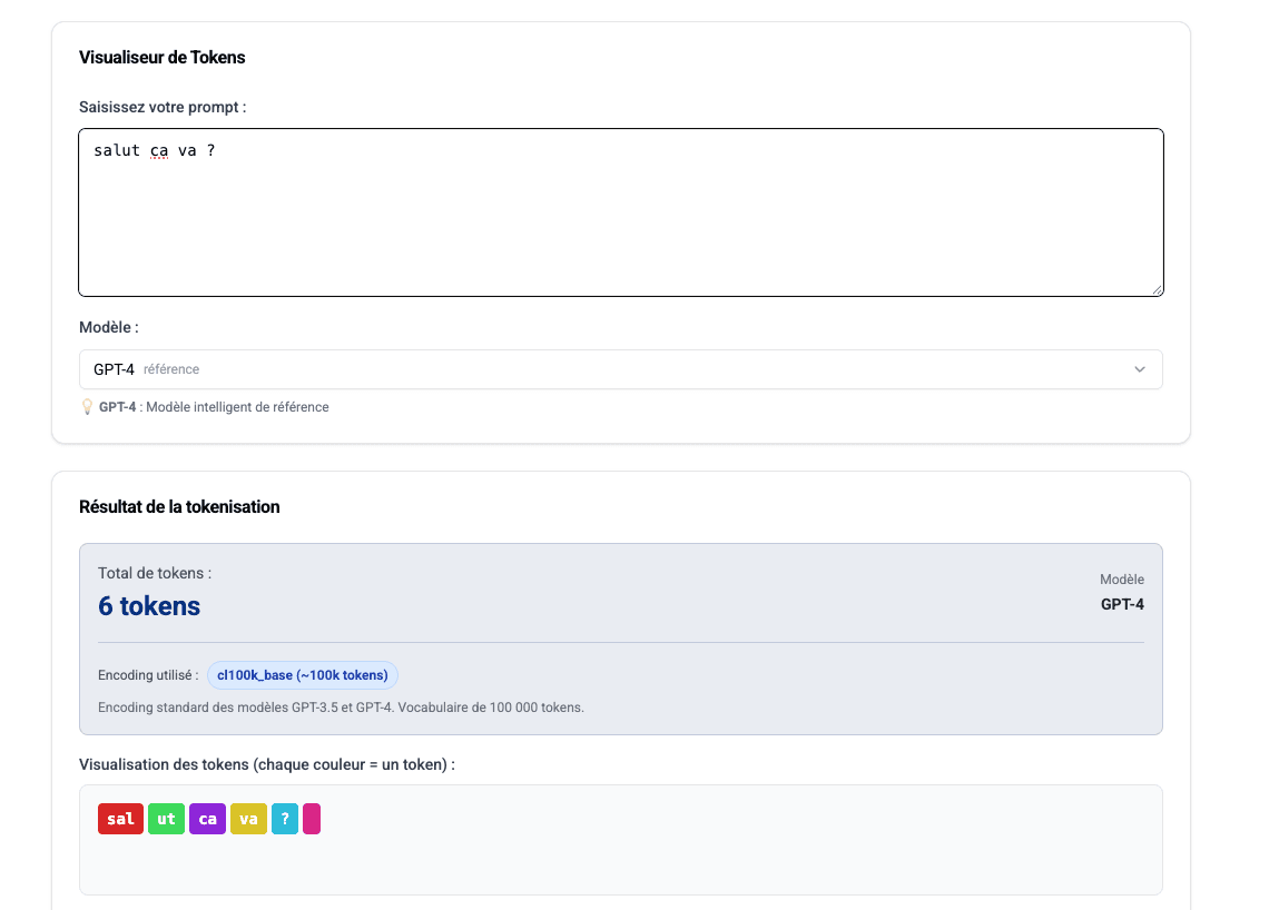 Visualiseur de tokens : comprendre comment l'IA découpe le texte